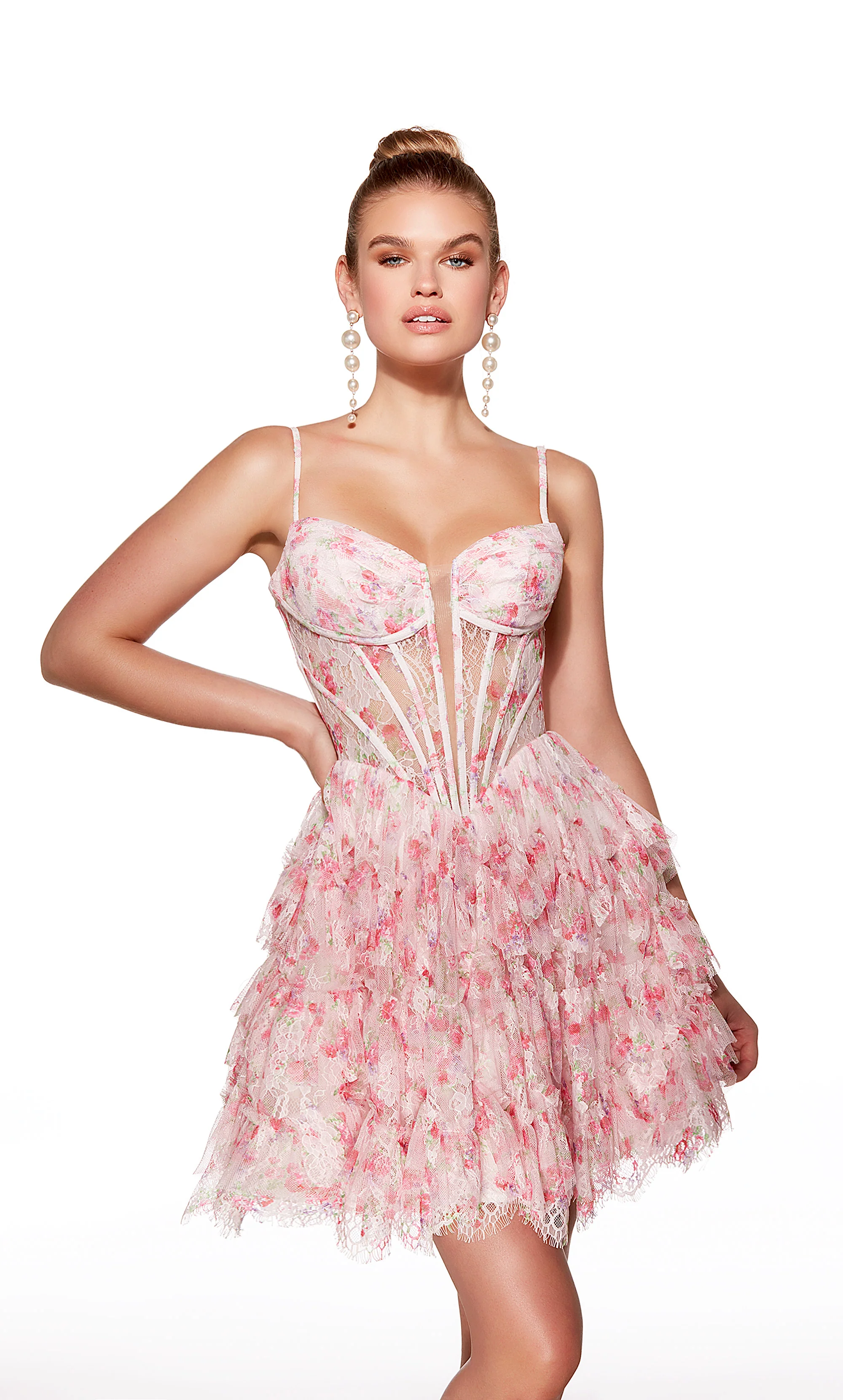ALYCE Paris 30009 Homecoming Short Plunging Neckline Corset A Line Dress - Image 4