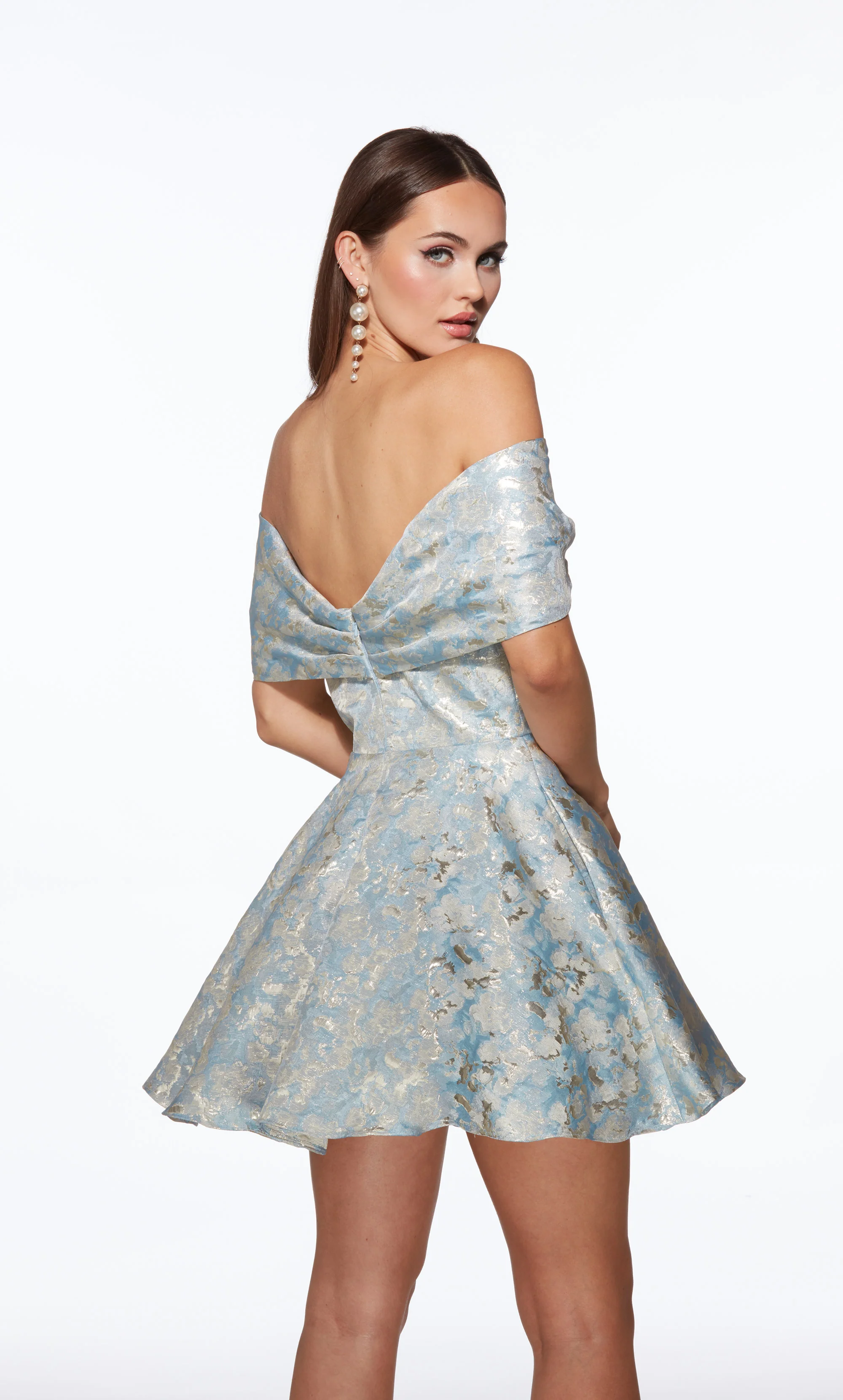 ALYCE Paris 30046 Homecoming Short Off The Shoulder Neckline Elegant A Line Dress - Image 3