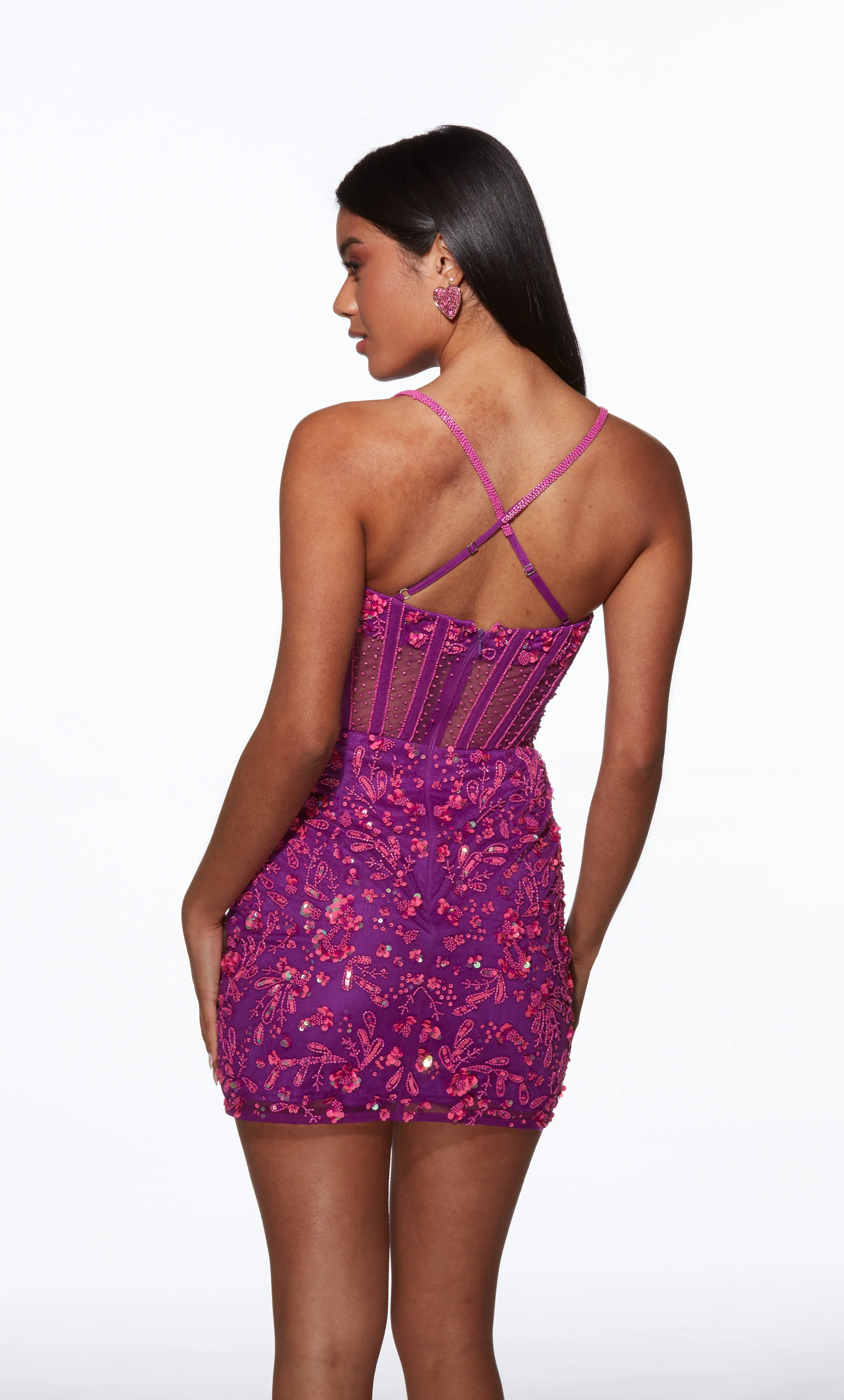 ALYCE Paris 40093 Homecoming Short Square Neckline Corset Straight Dress - Image 8