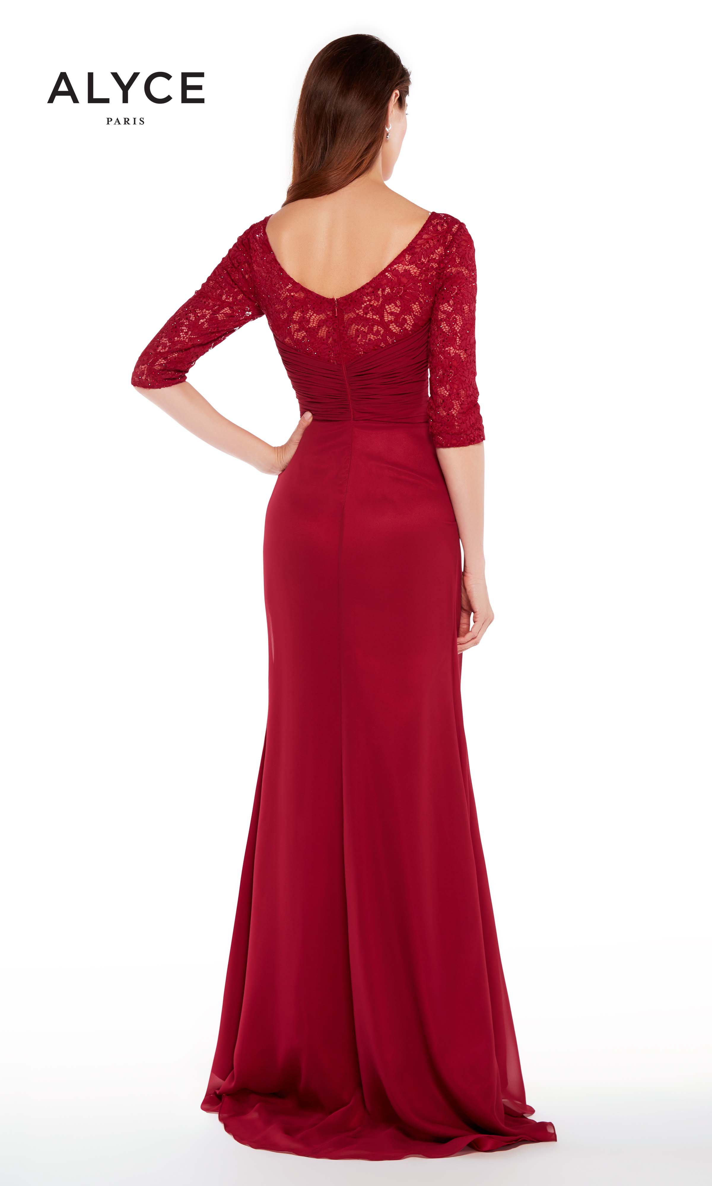 ALYCE Paris 27234 Special Occasion V-neckline Embellished Straight Dress - Image 3
