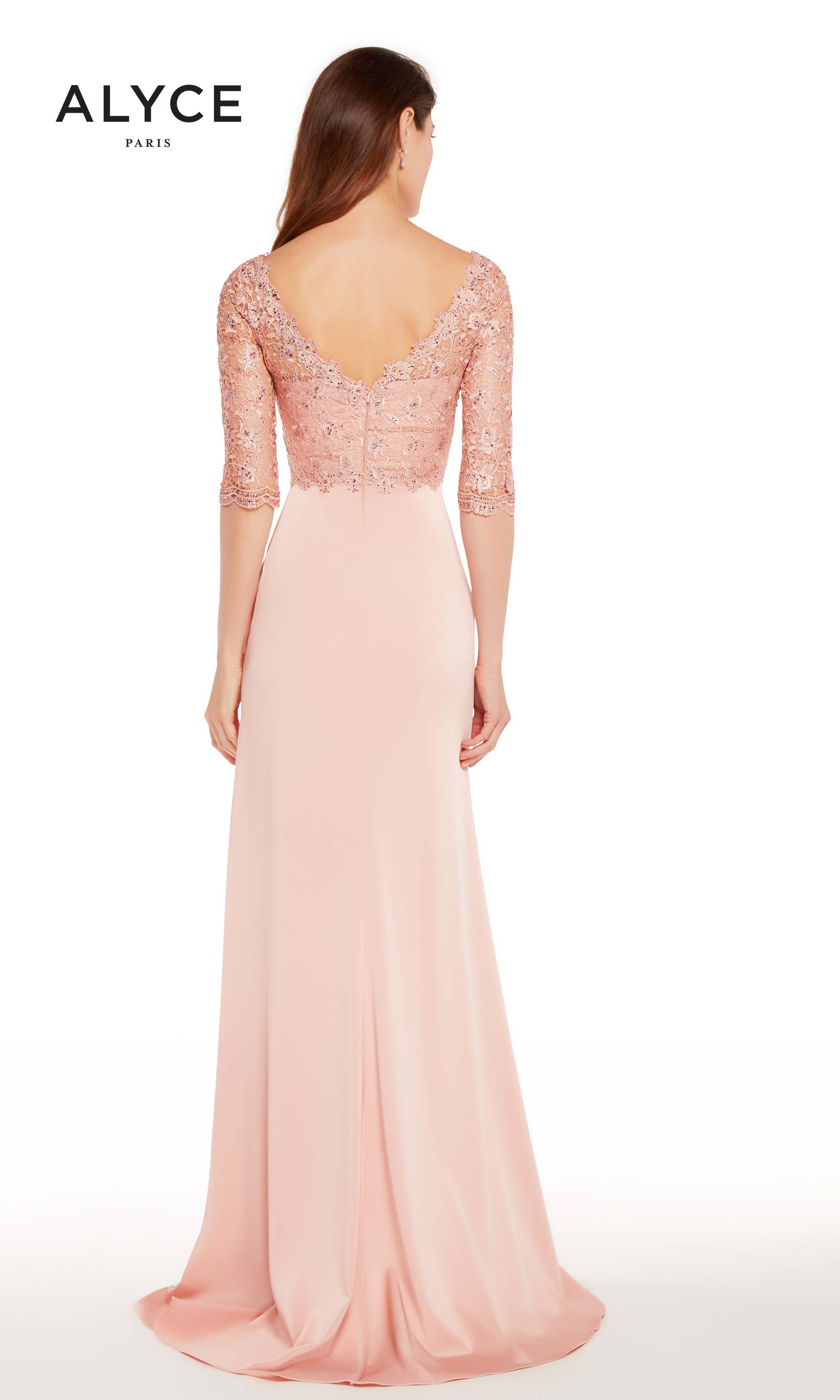 ALYCE Paris 27242 Special Occasion V-neckline Plus Size A Line Dress - Image 3