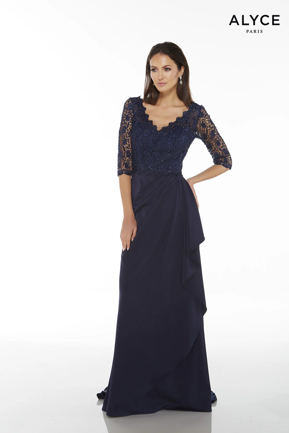 ALYCE Paris 27242 Special Occasion V-neckline Plus Size A Line Dress - Image 4