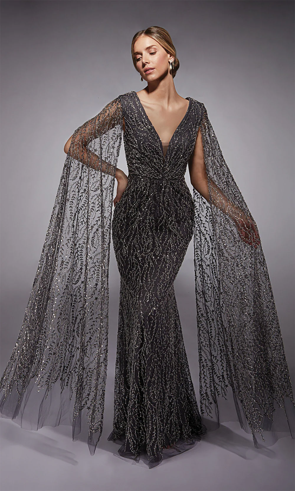 ALYCE Paris 27725 Special Occasion Plunging Neckline Ruched/draped Mermaid Dress - Image 8