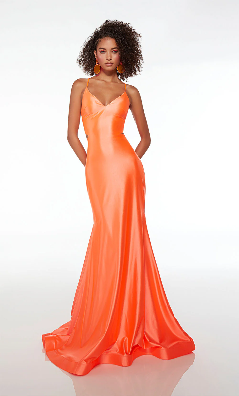 ALYCE Paris 61674 Alyce Long Plunging Neckline Simple Mermaid Dress - Image 4