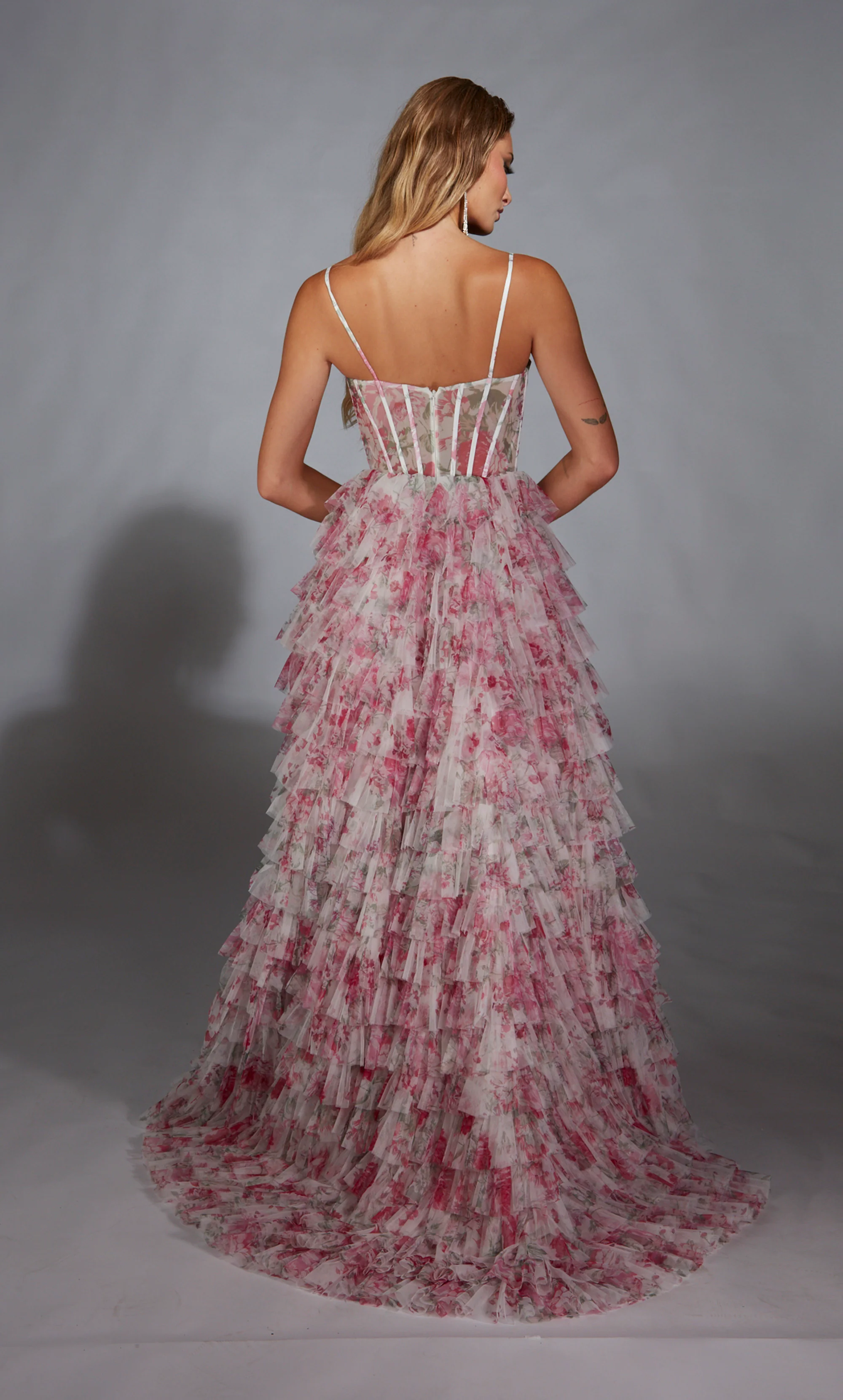 ALYCE Paris 61732 Alyce Long Cowl Neckline Corset A Line Dress - Image 4