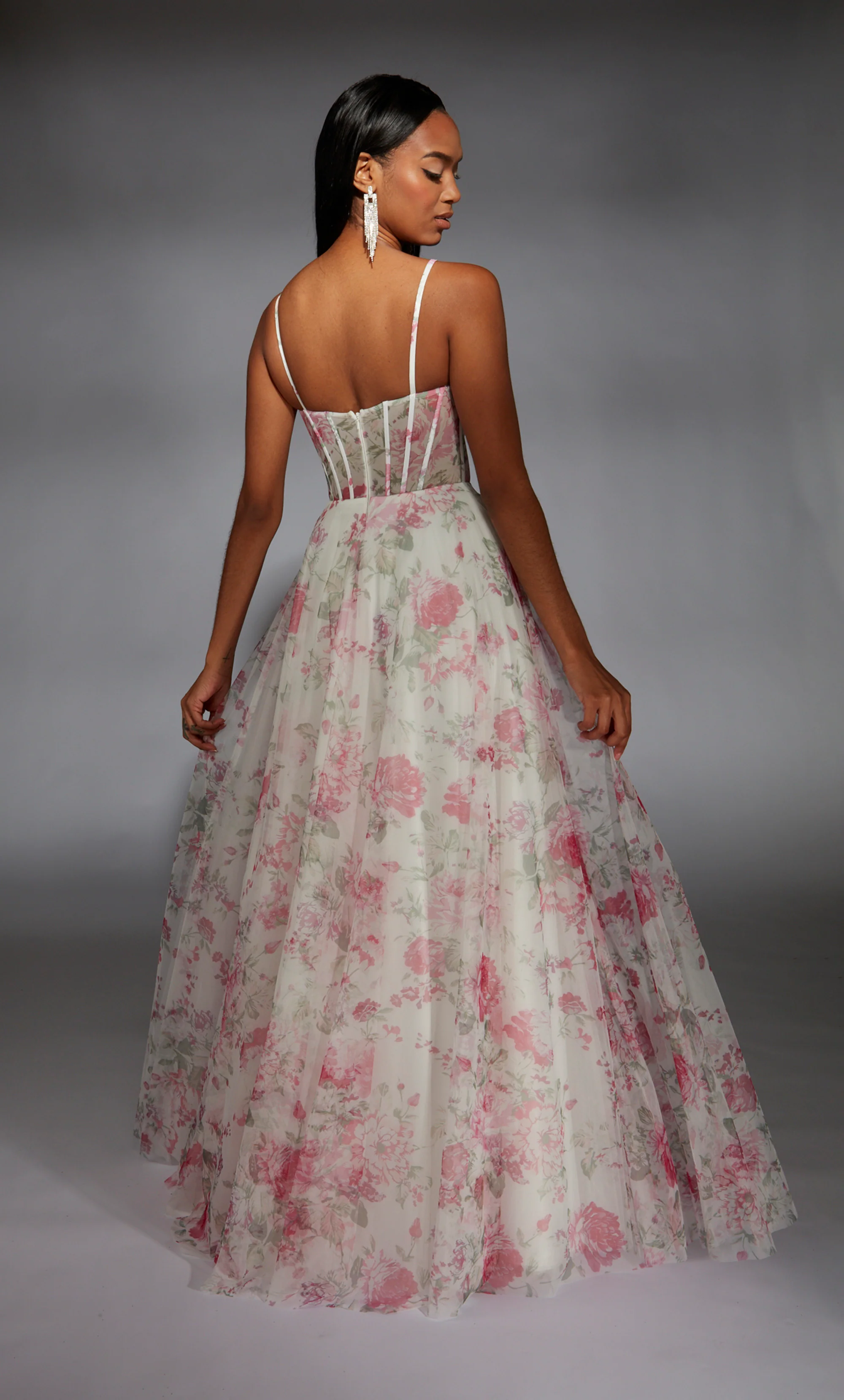 ALYCE Paris 61752 Alyce Long Cowl Neckline Corset A Line Dress - Image 10