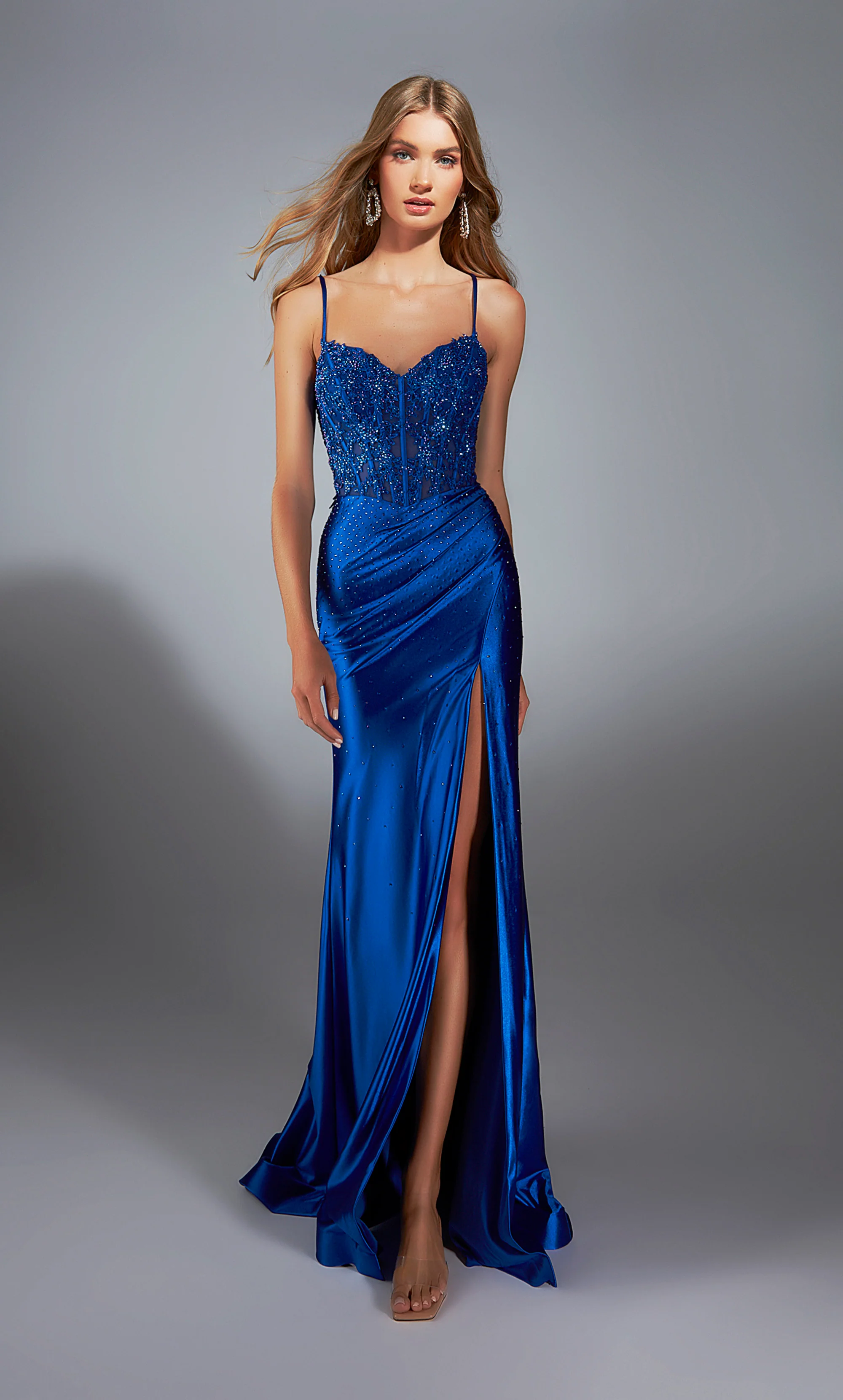ALYCE Paris 61827 Alyce Long Sweetheart Neckline Illusion Straight Dress - Image 3