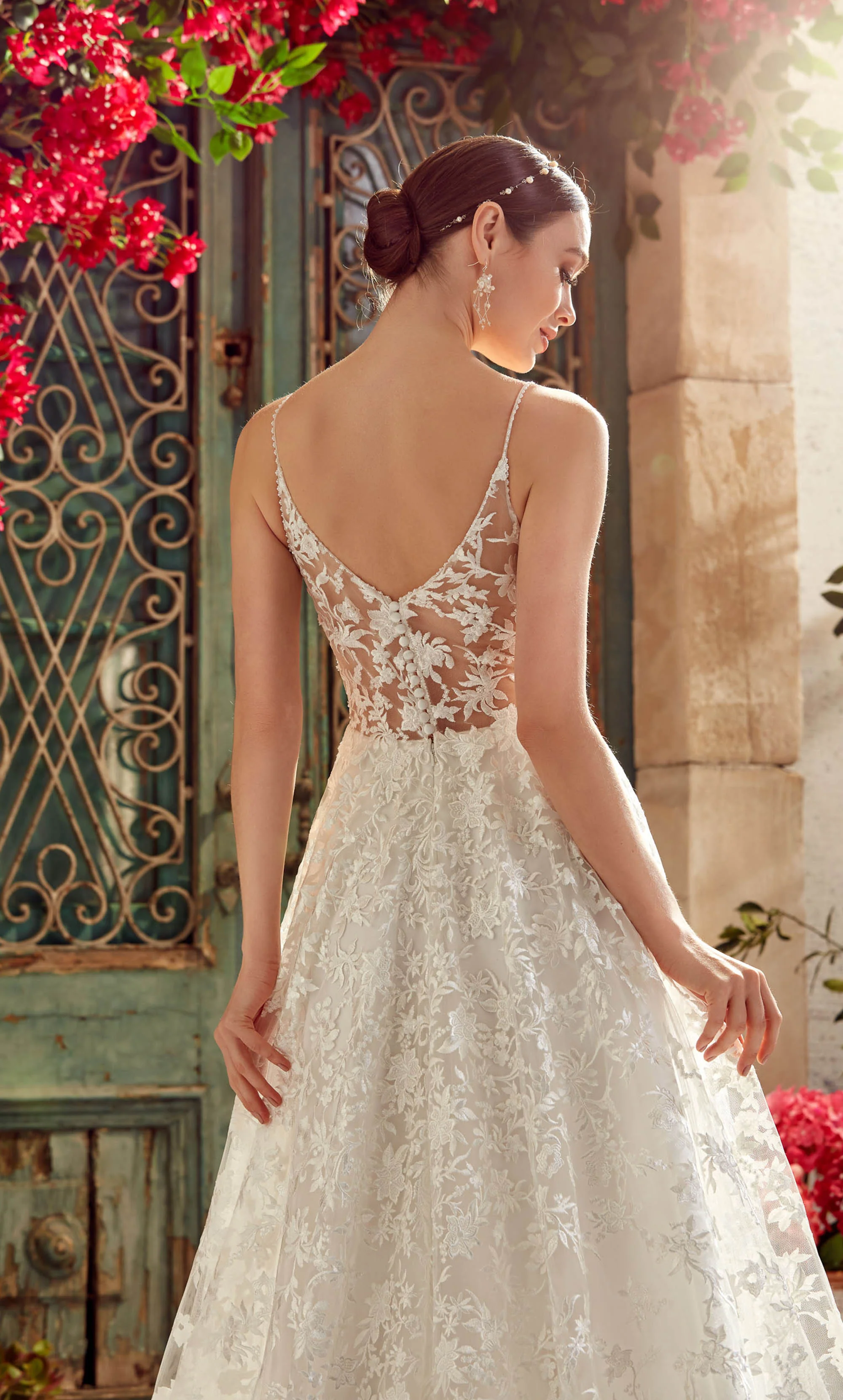 ALYCE Paris 7012 Bridal V-neckline Embellished A Line Dress - Image 3