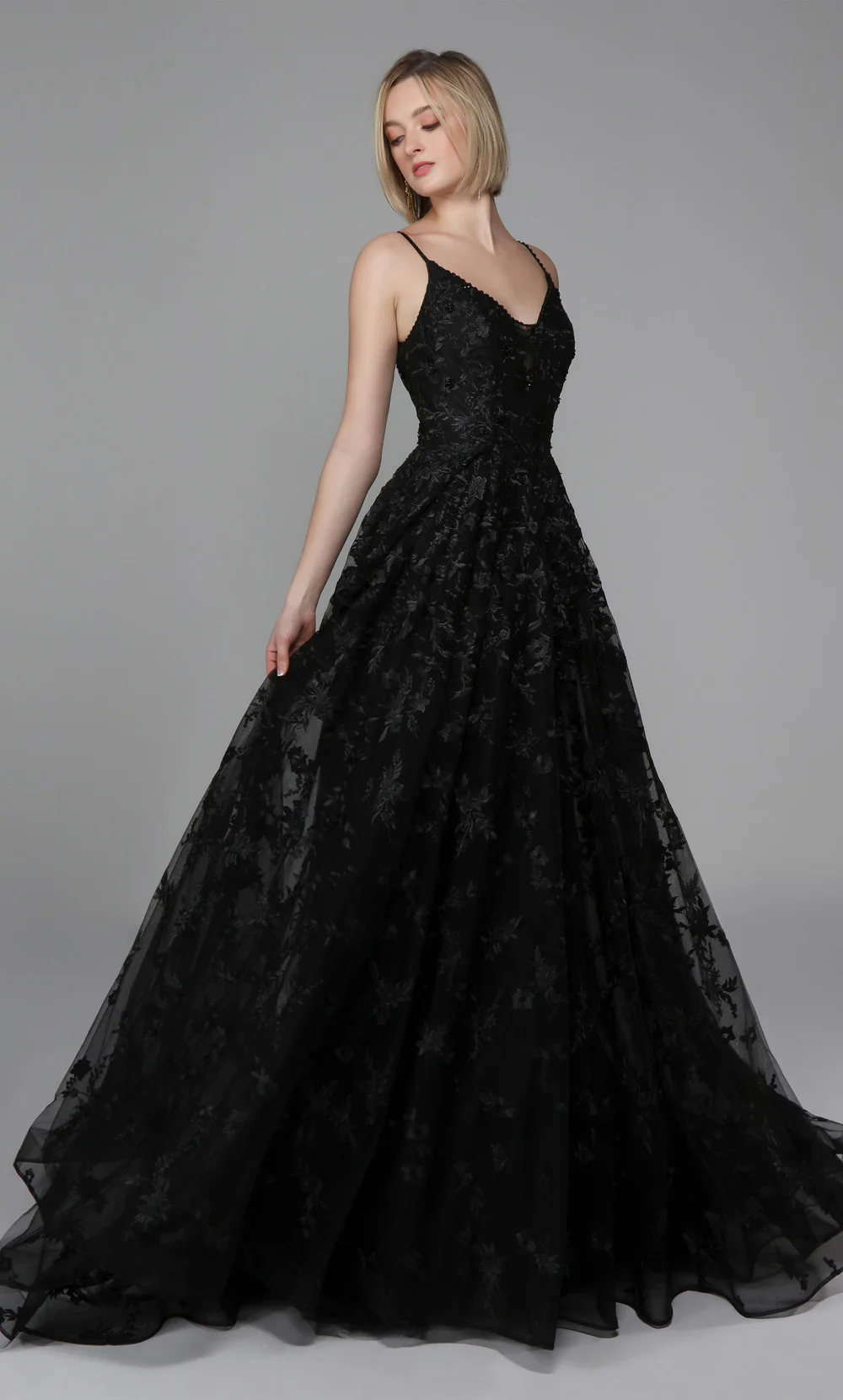 ALYCE Paris 7012 Bridal V-neckline Embellished A Line Dress - Image 9